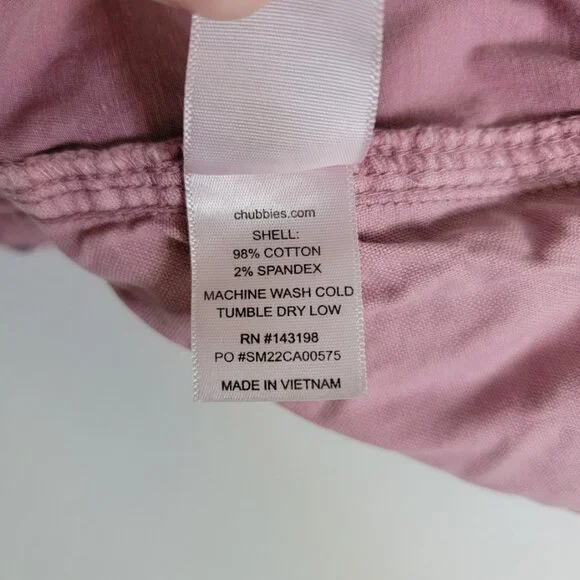 Chubbies Mens Red Originals 7” Shorts Sz XL Regular Fit Stretch Elastic Waist - Picture 12 of 13